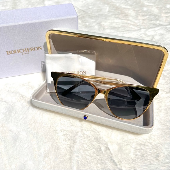 NEW, Boucheron Paris Gold Sunglasses - Picture 4 of 15